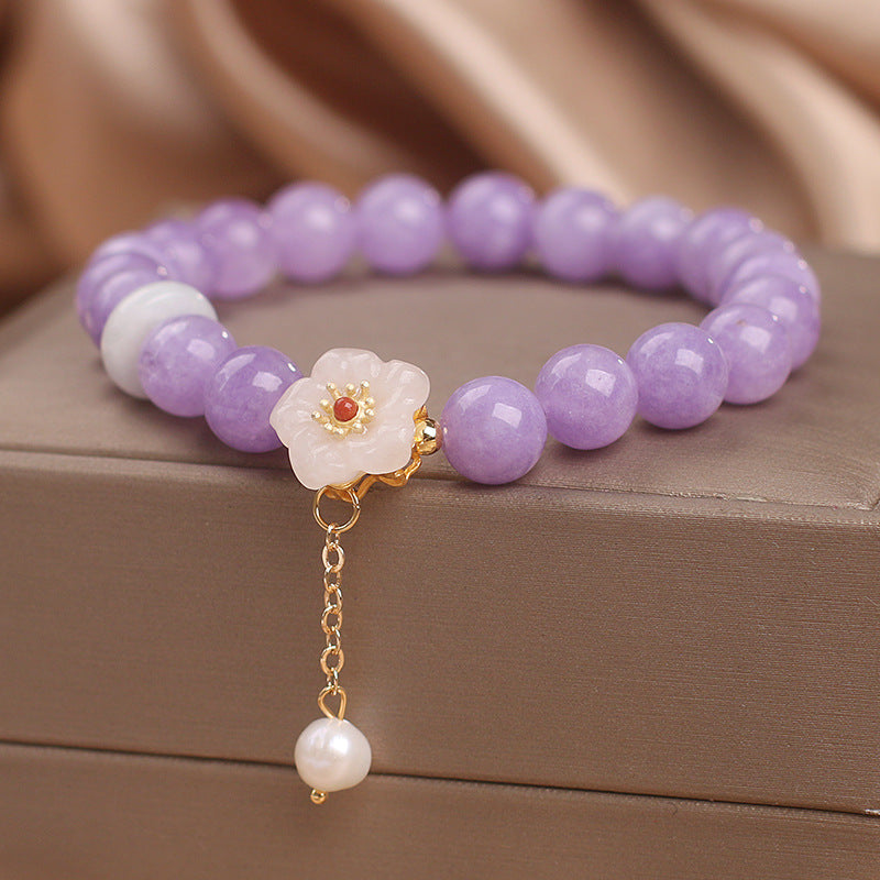 Peach Blossom Amethyst Bracelet For Women