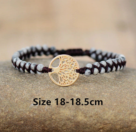 Natural Agate Beads, Hand-woven Yoga Friendship Couple Bracelet