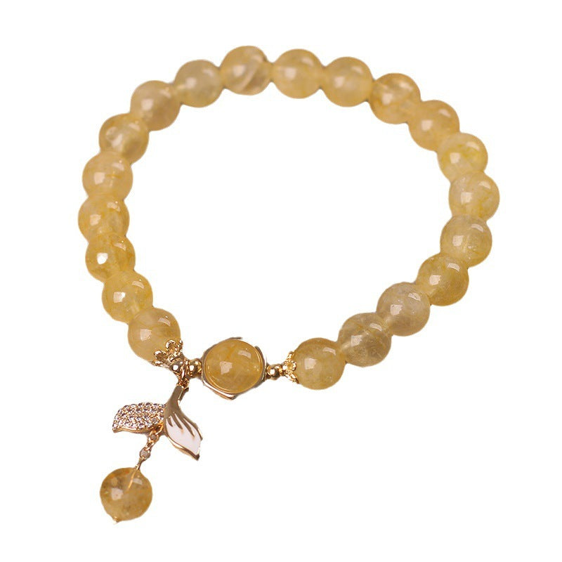 Light Luxury Fishtail Bracelet For Girls Ins Special-interest Design Citrine