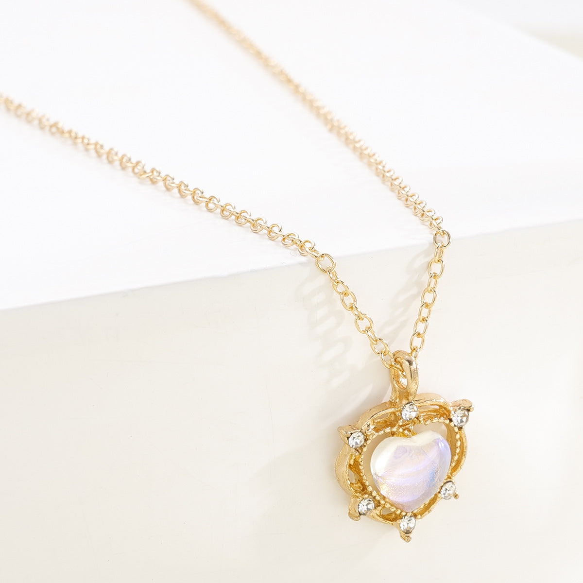 Women's Moonstone Love Pendant Necklace