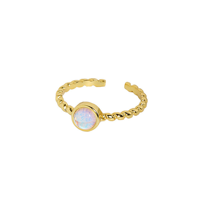 Light Luxury Moonstone Gemstone Women Ring