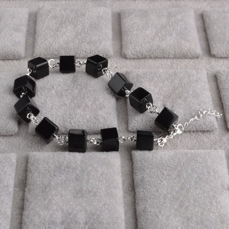 Square Yoga Retro Agate Bracelet