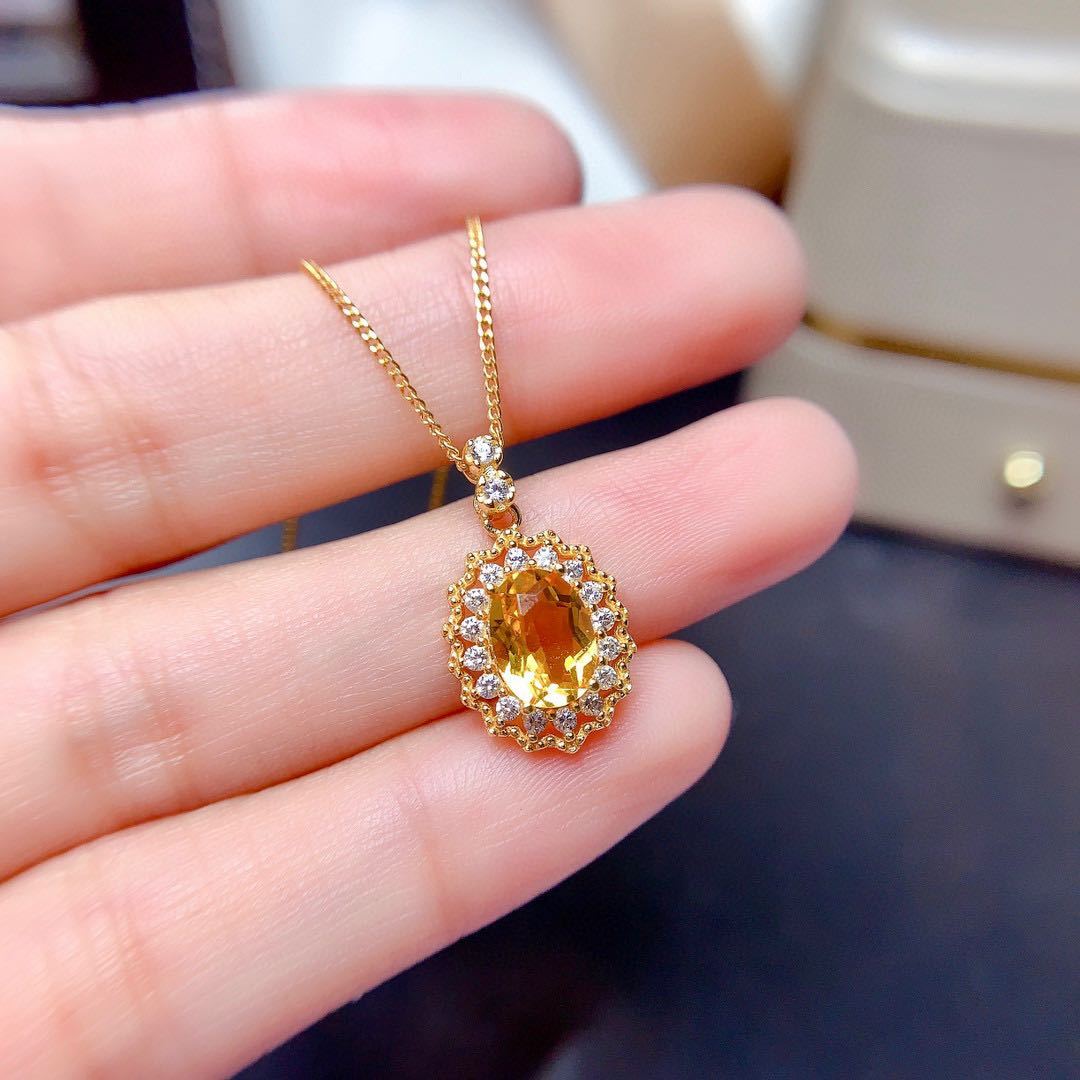 Citrine Sleeve Female Ring Pendant