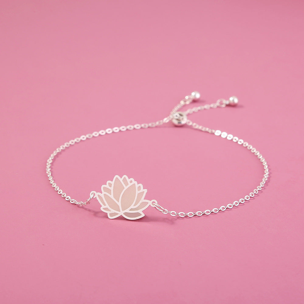 Fashion Personality Luminous Glow Lotus Pull Bracelet