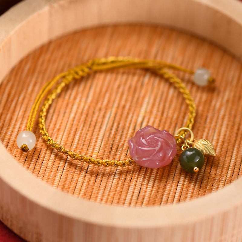 Agate Flower Jade Women Bracelet