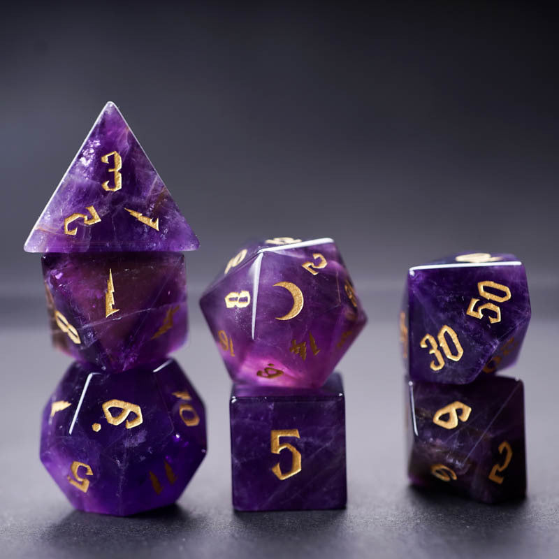 Natural Amethyst Star Dice Make a wish