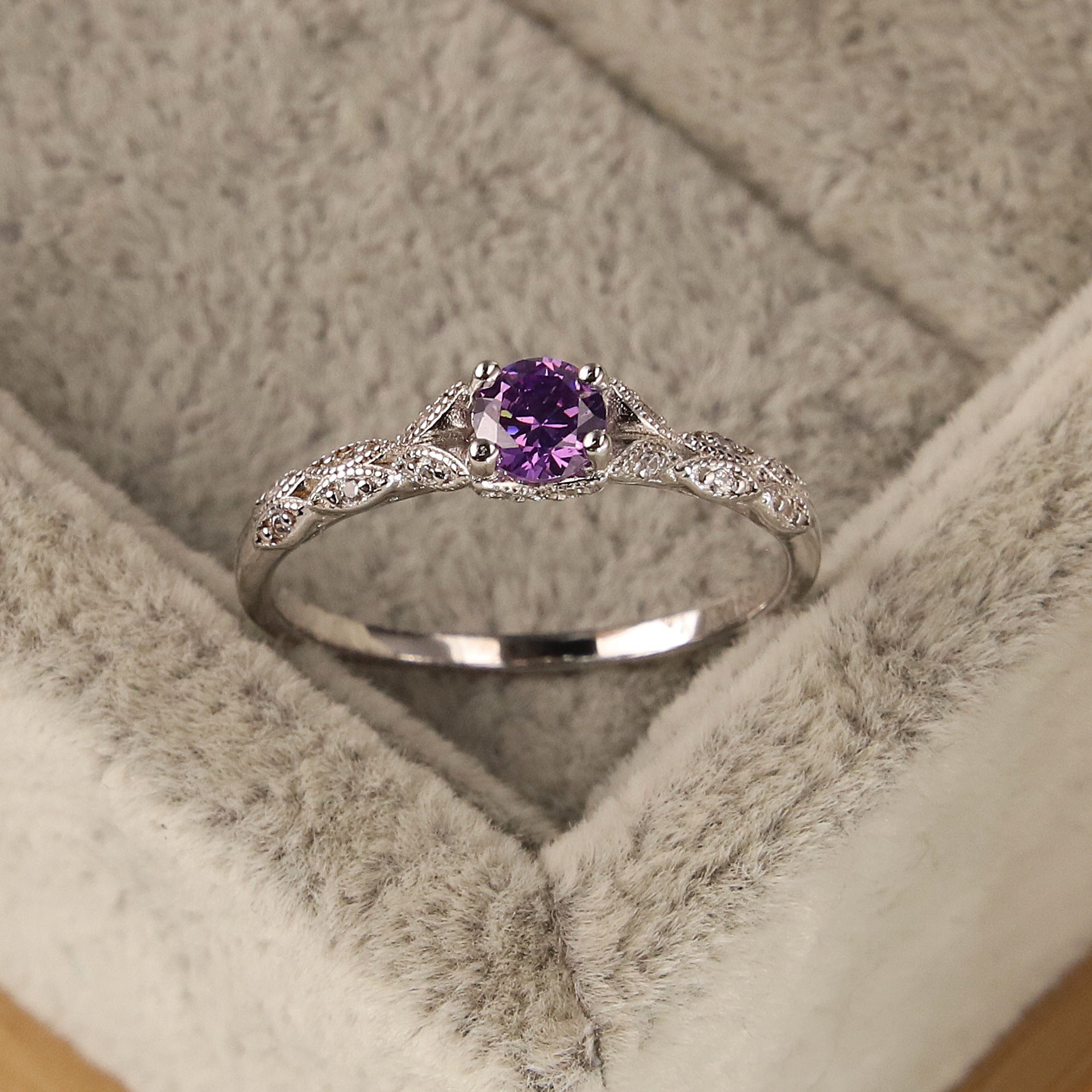 Luxury Wind Amethyst Women Ring