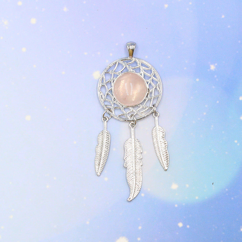 Agate Crystal Dream Catcher Women Necklace