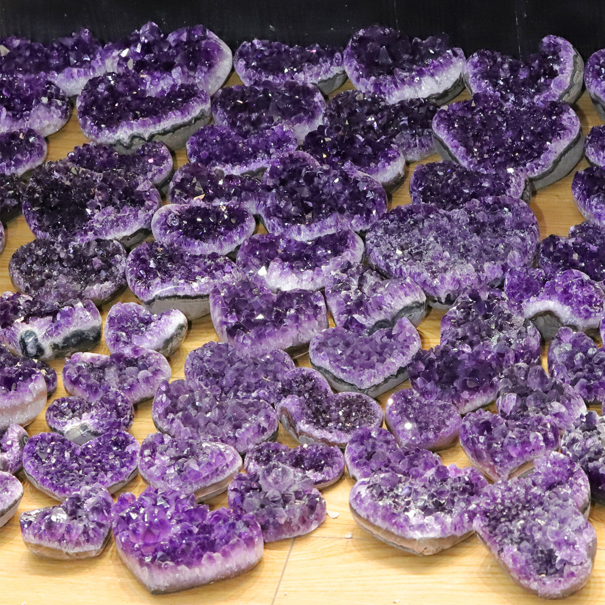 Amethyst Cluster Ornaments Amethyst Heart-shaped Amethyst Cluster Ornaments Home Decor