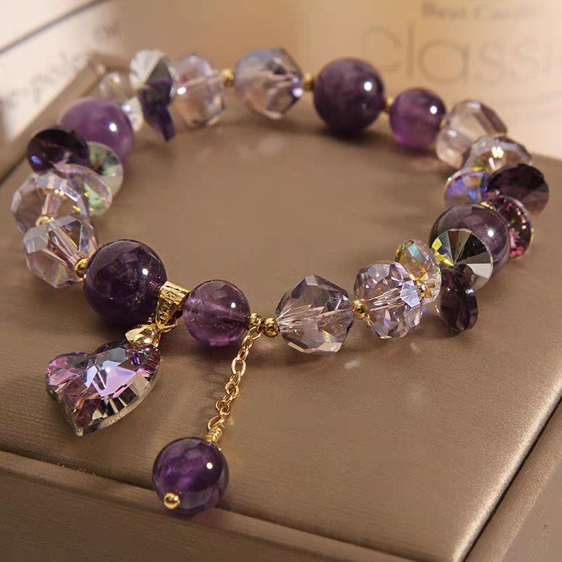 Natural Amethyst Women Bracelet