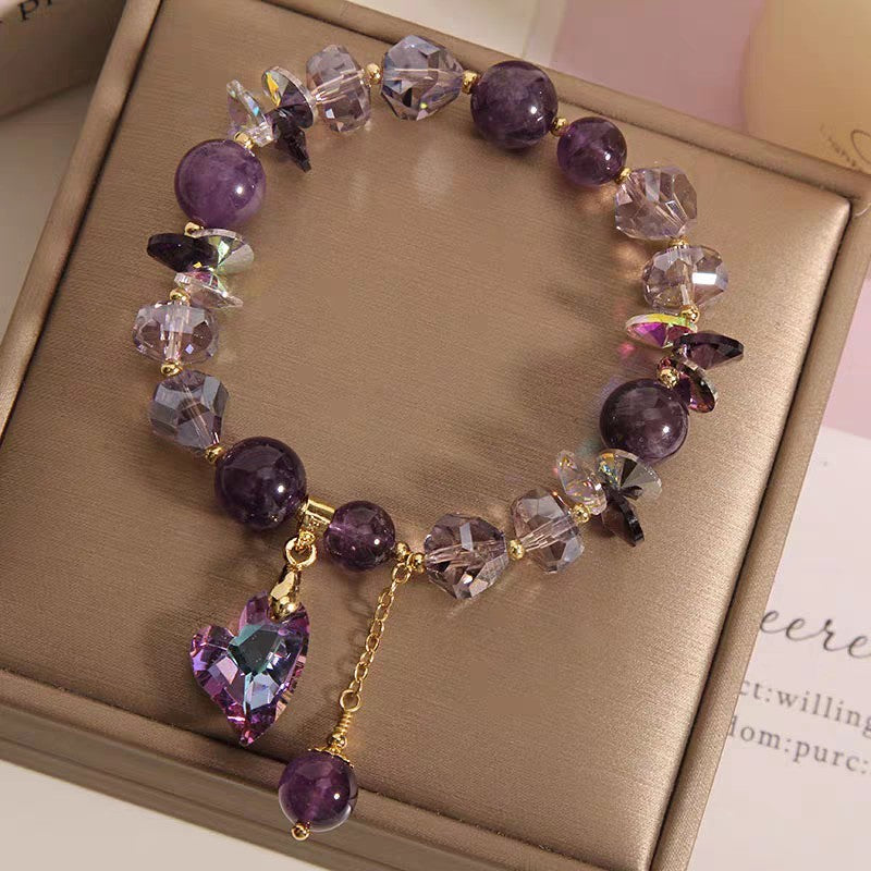 Natural Amethyst Women Bracelet