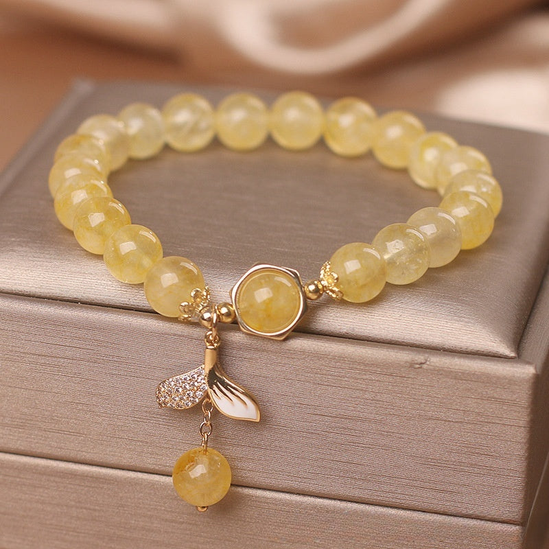 Light Luxury Fishtail Bracelet For Girls Ins Special-interest Design Citrine