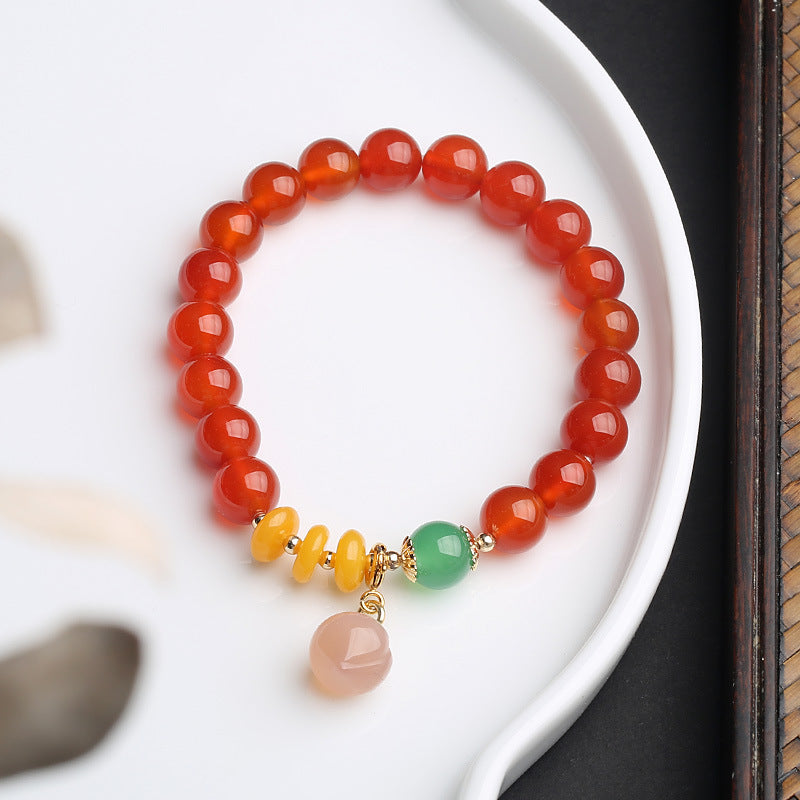 Red Agate Bracelet Hanging Yanyuan Peaches Women Bracelet