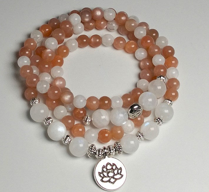 8mm Lotus Stone Yoga Bracelet DIY Agate Beads Bracelet