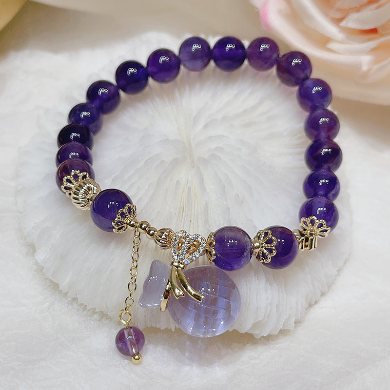 Fashion Luck Amethyst Women Bracelet Retro National Style