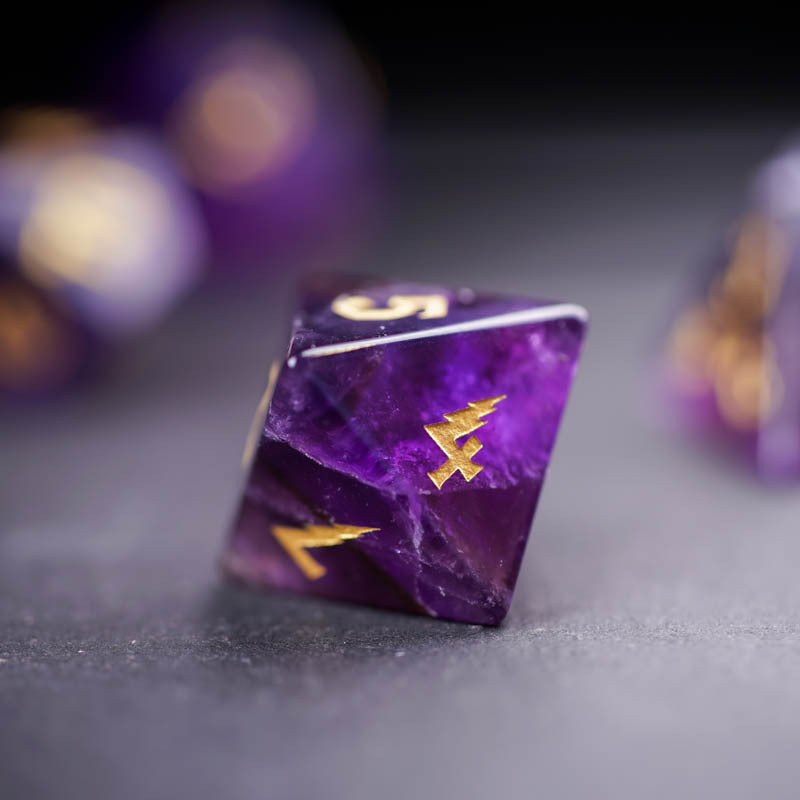 Natural Amethyst Star Dice Make a wish