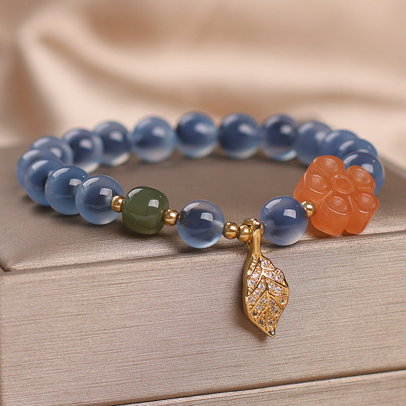 Ethnic Style Original Design Heart Agate Women Bracelet