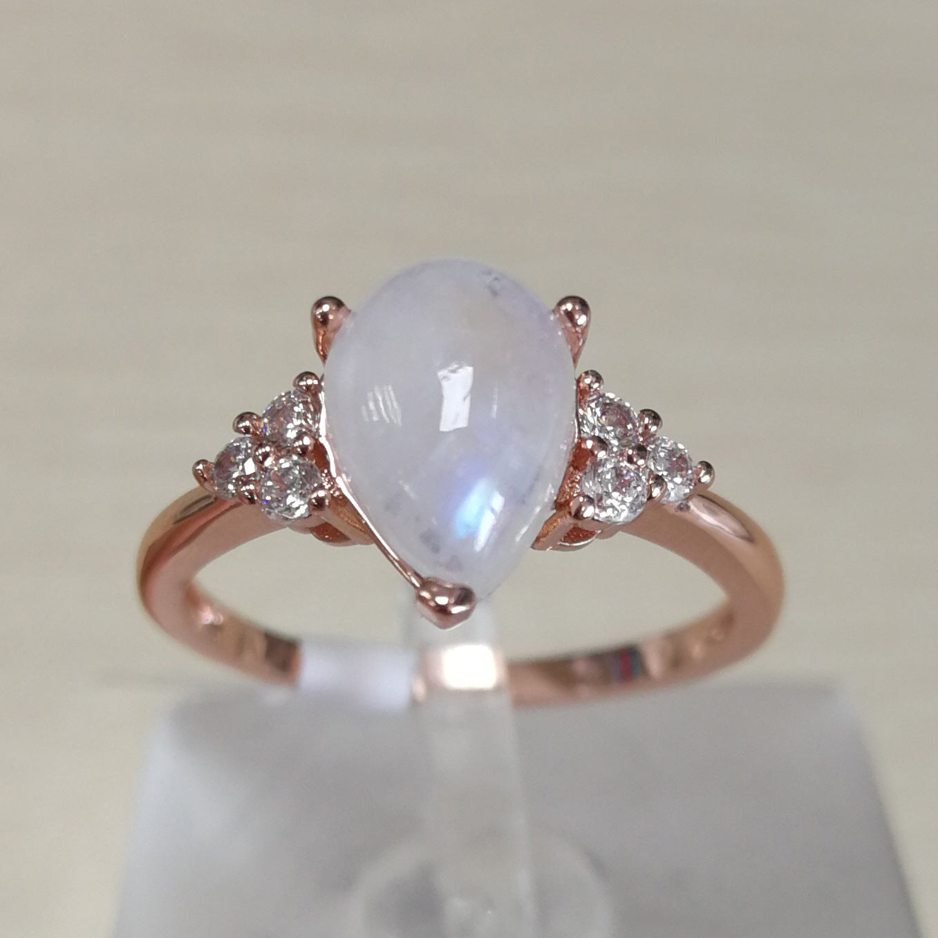 Natural Moonstone Simple Women Ring