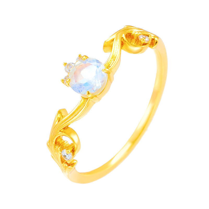 Women's Light Luxury Moonstone Ring