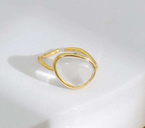 Women's Fashion Style Versatile Inlaid Moonstone Ring