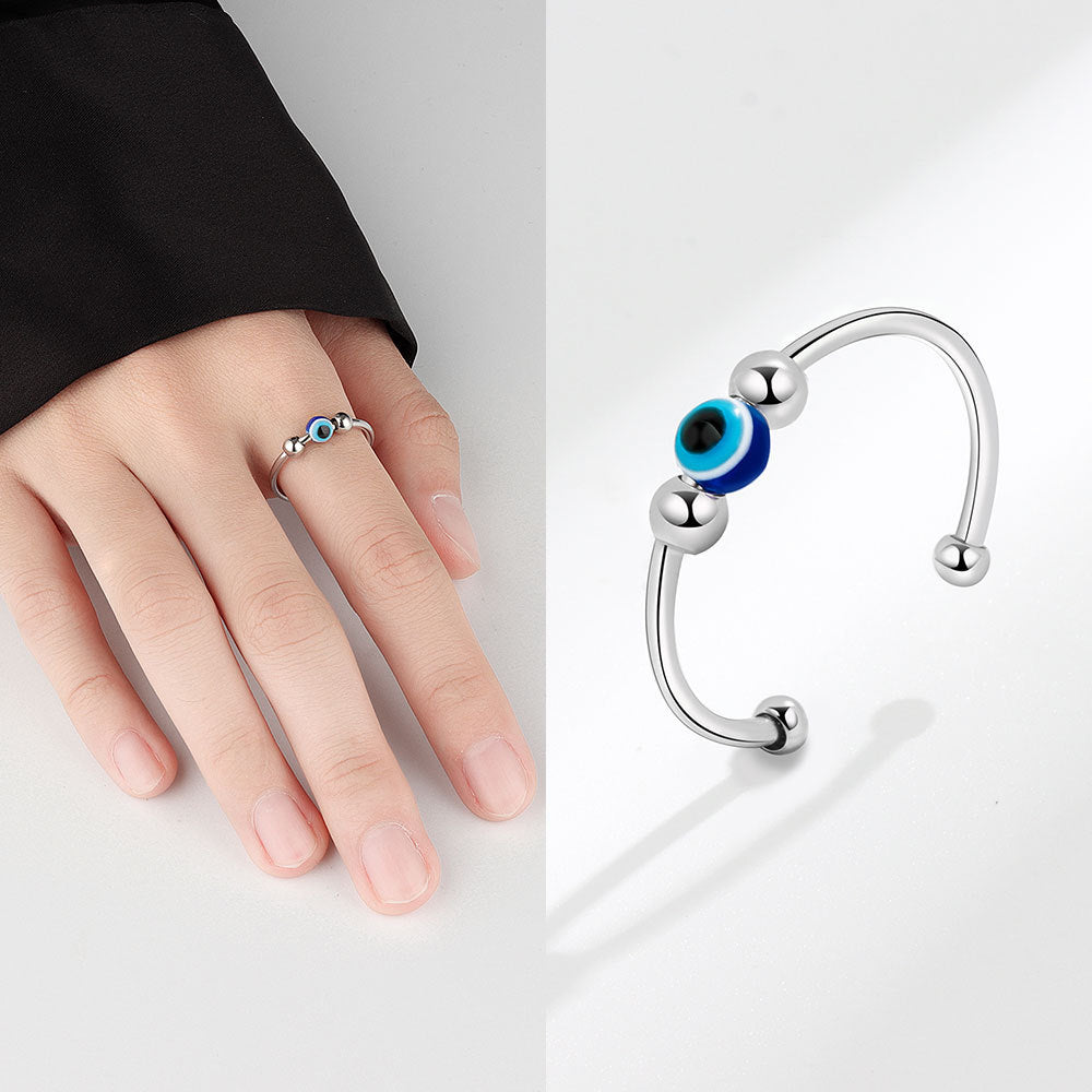 Turnable Ring Decompression Anxiety Ring Evil EyeJewelry