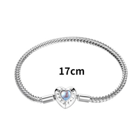 Simple Butterfly Heart-shaped Moonstone Women Bracelet