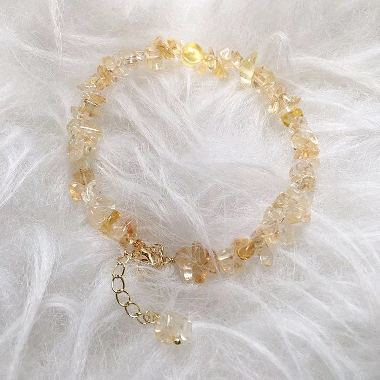 Natural Citrine Crushed Stone Bracelet