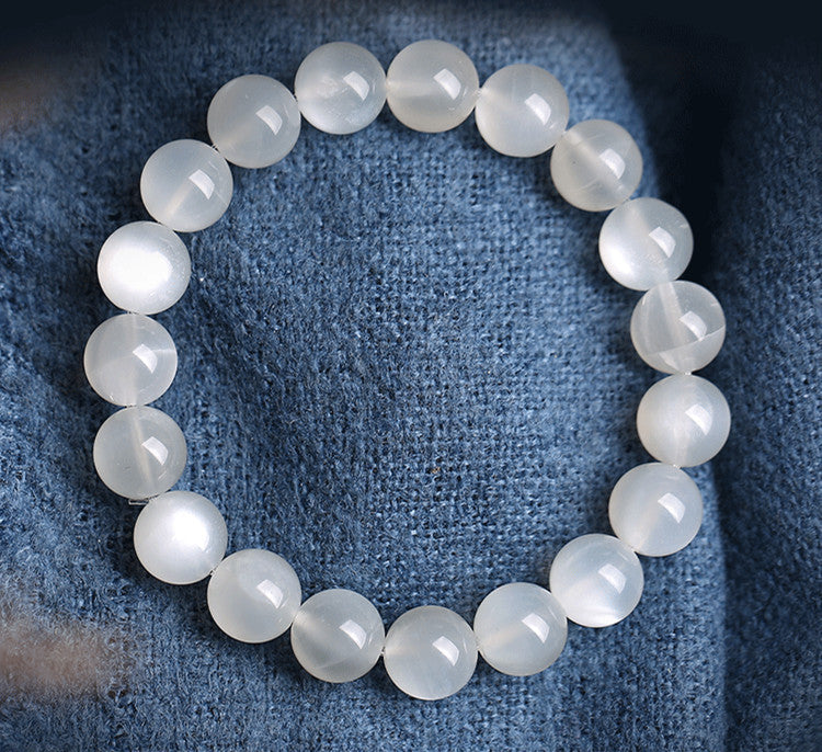 Natural Moonstone Bracelet Women's White Crystal