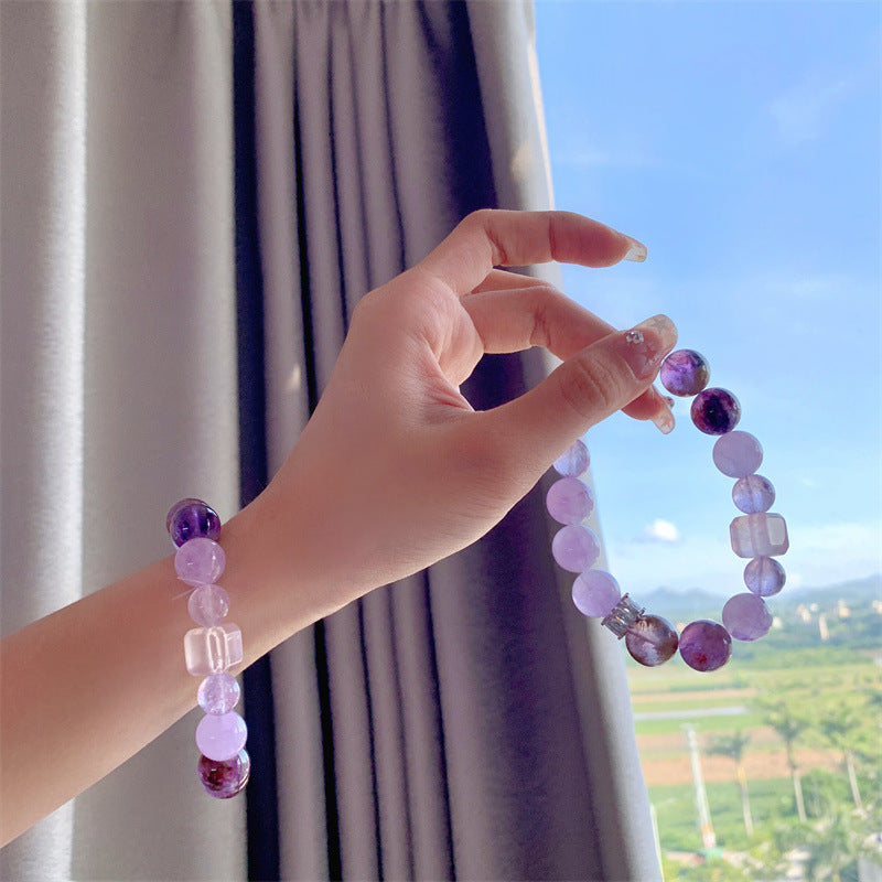 Lavender Amethyst DIY Bracelet Single Circle