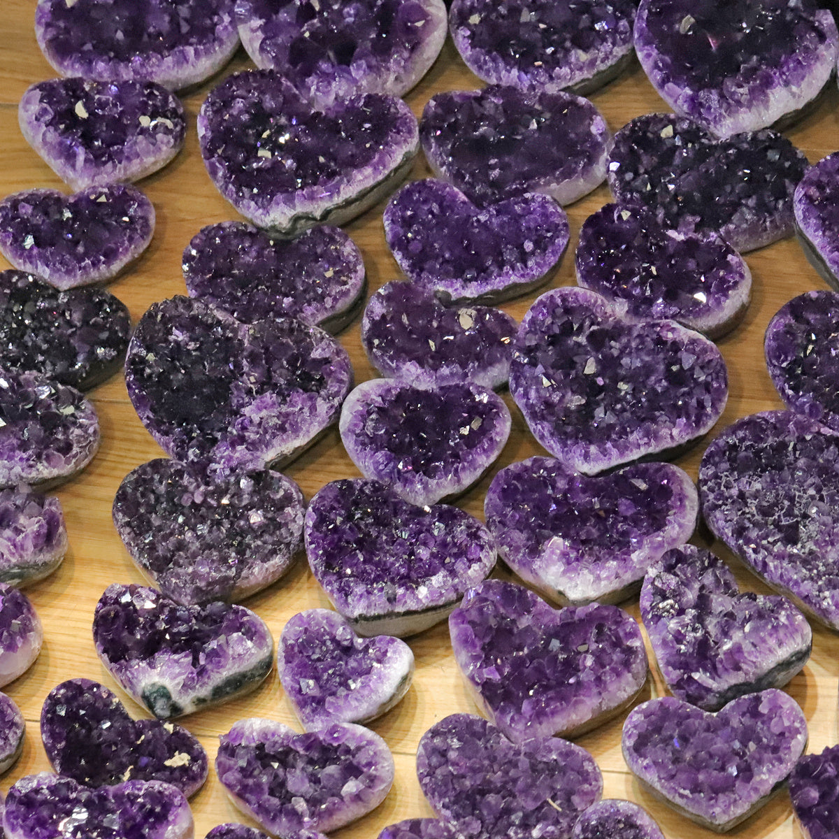 Amethyst Cluster Ornaments Amethyst Heart-shaped Amethyst Cluster Ornaments Home Decor