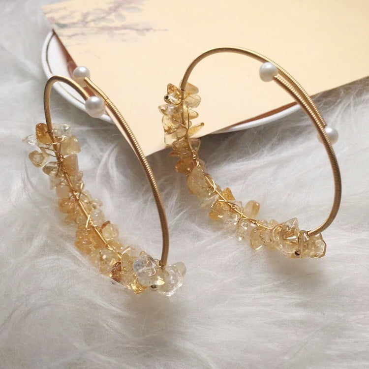 Natural Citrine Bracelet 14K Wire Winding Process