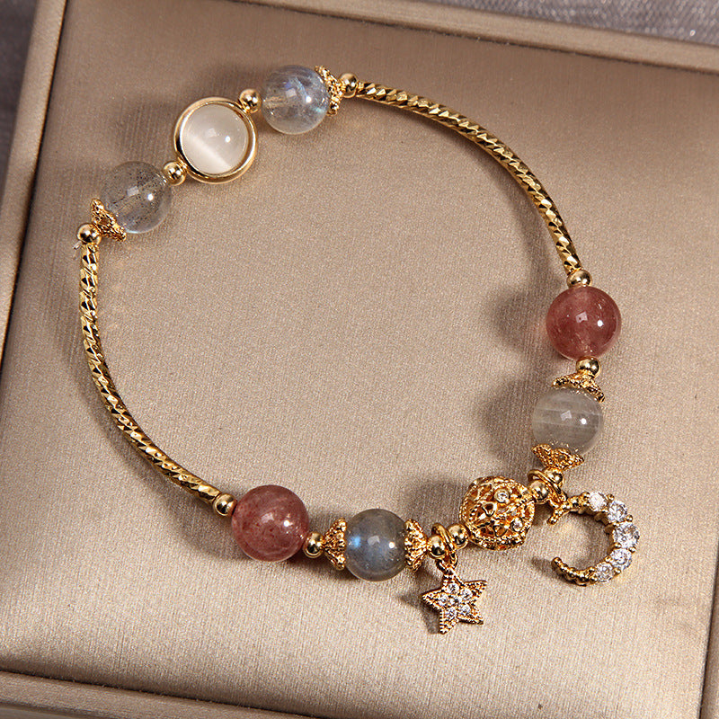 Natural Moonstone Crystal Women Bracelet