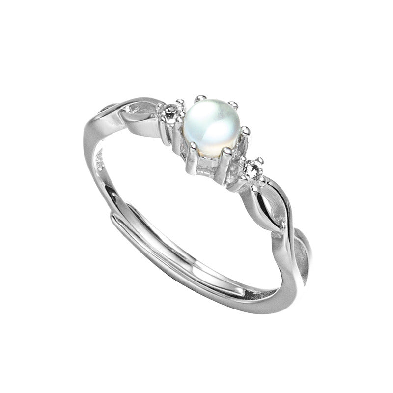 Gradient High Brightness Moonstone Women Ring