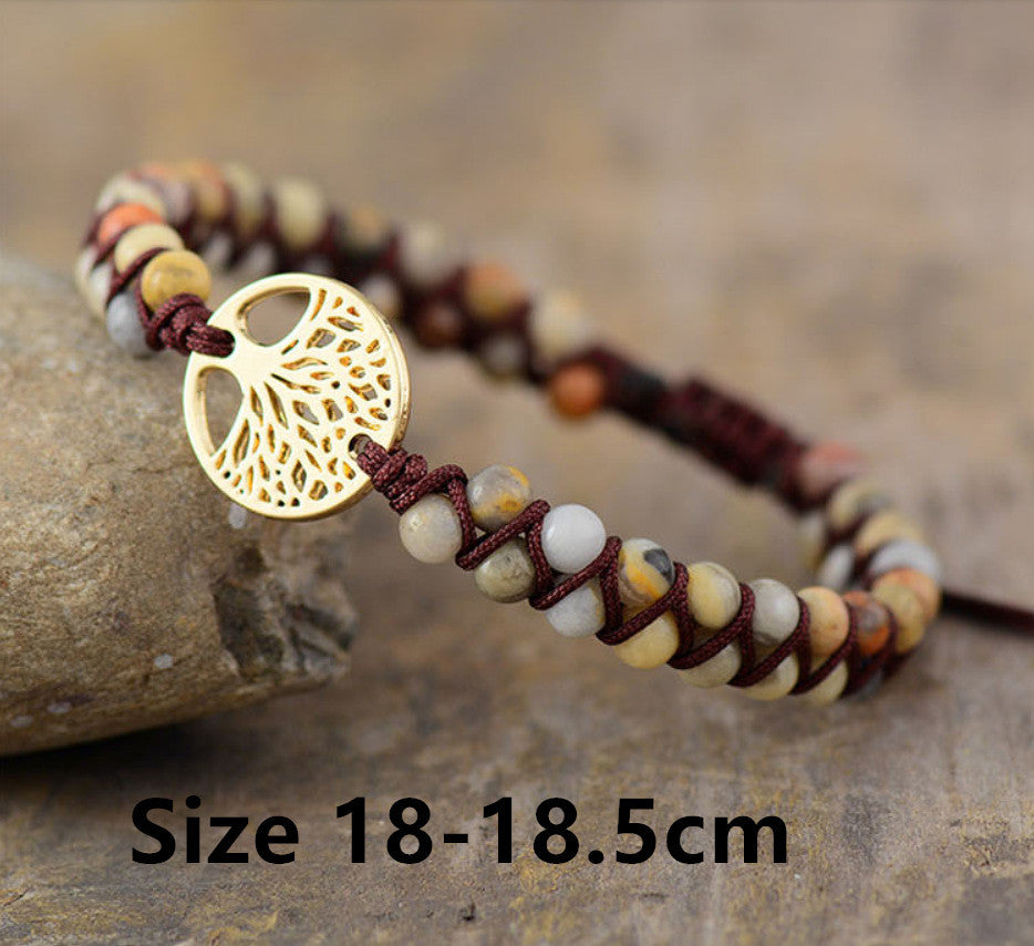 Natural Agate Beads, Hand-woven Yoga Friendship Couple Bracelet