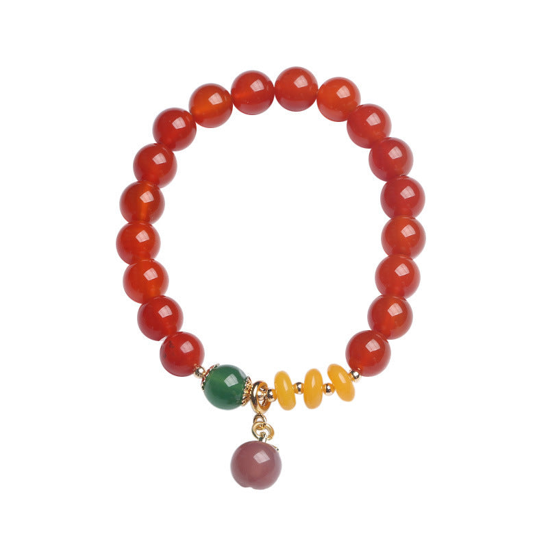 Red Agate Bracelet Hanging Yanyuan Peaches Women Bracelet