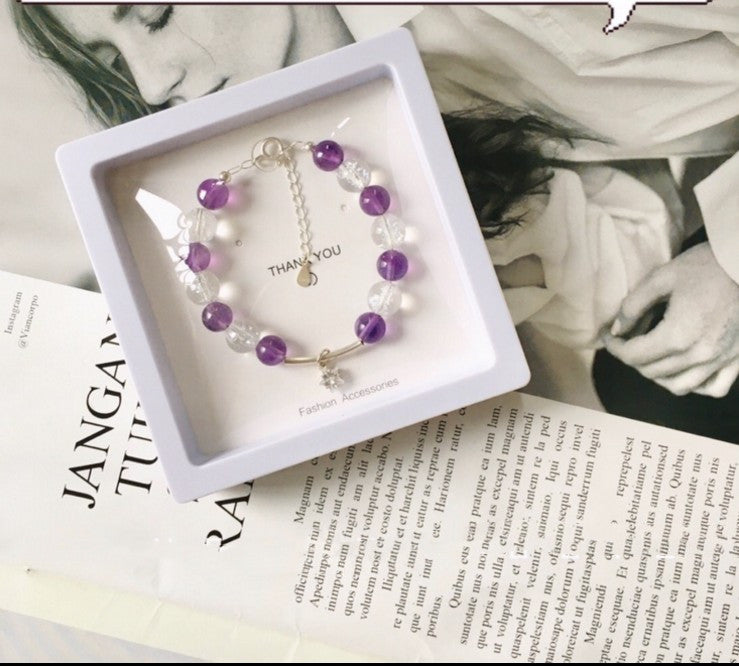 Natural Lavender Amethyst Bracelet Women