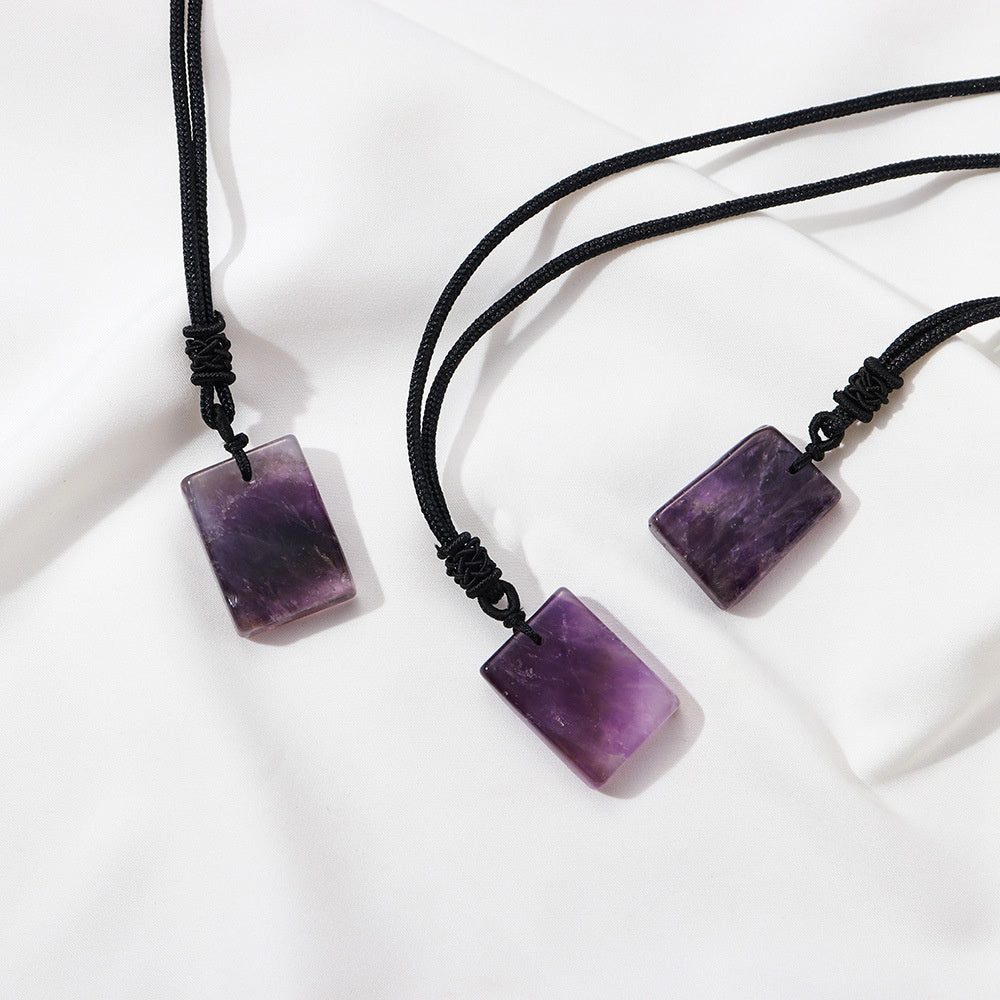 Fashion Personality Natural Amethyst Men Women Pendant