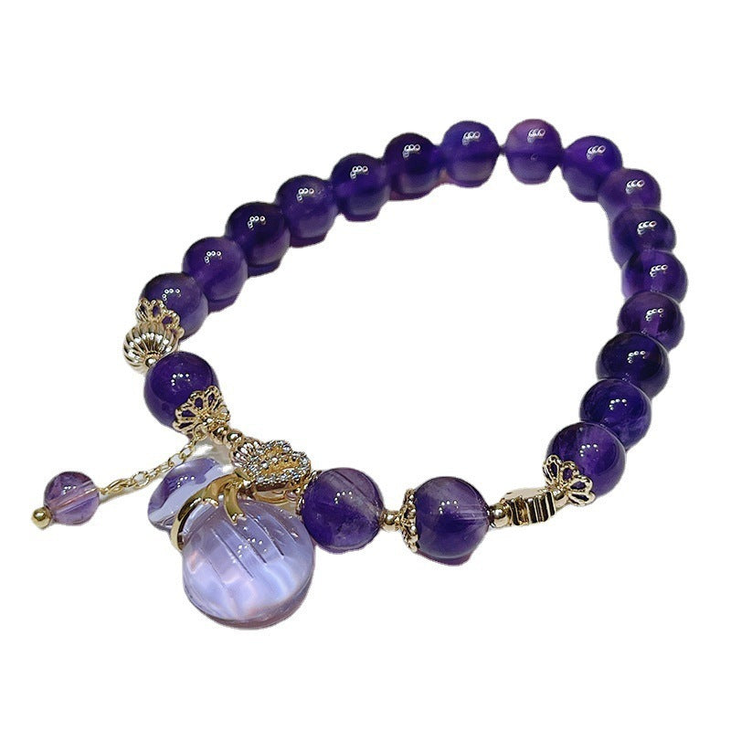 Amethyst Retro Ethnic Style Women Bracelet