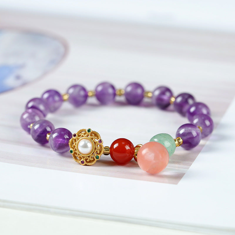 Women's Fashion Natural Amethyst Bracelet