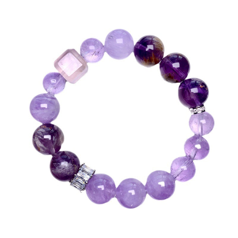 Lavender Amethyst DIY Bracelet Single Circle