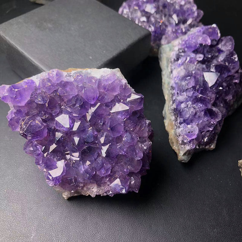 Natural Crystal Amethyst Block Ornaments Home Decor