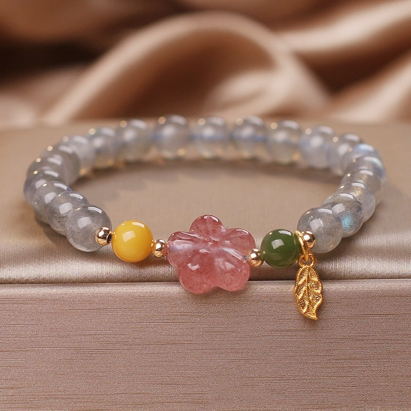 Gray Moonstone Bracelet Women Crystal