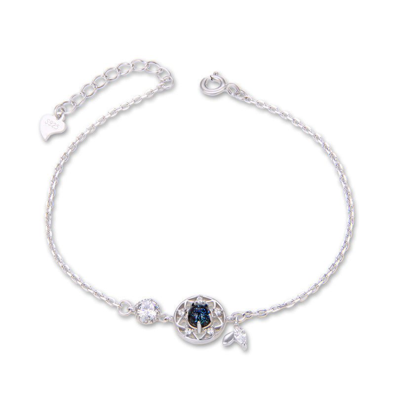 Women's Sterling Silver Fashion Moonstone Bracelet