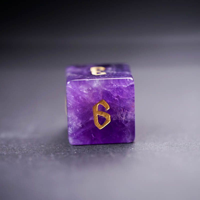 Natural Amethyst Star Dice Make a wish