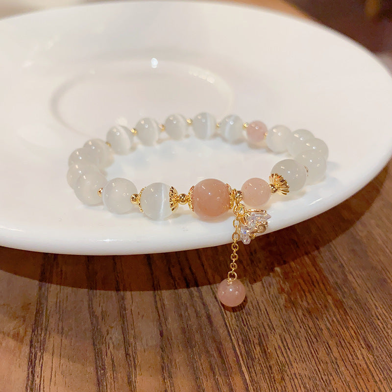 Cat's Eye Sunstone Fashion Women Bracelet