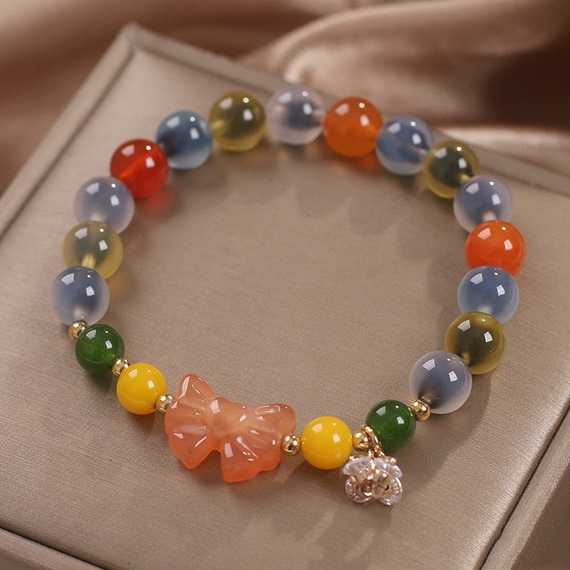 Heart Agate Bracelet Women Sweet