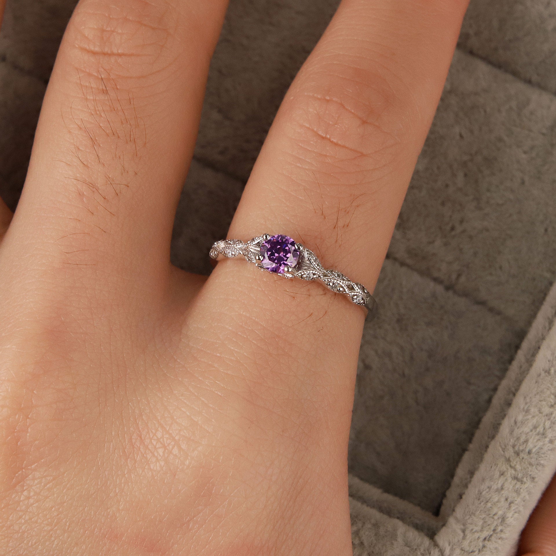 Luxury Wind Amethyst Women Ring