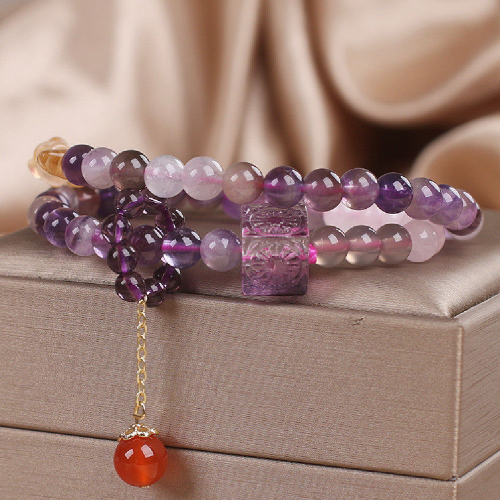 Natural Amethyst Women Bracelet