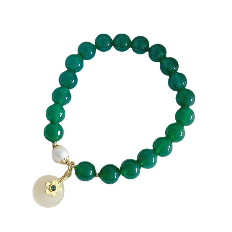 New Ancient Style Green Agate Bracelet Women