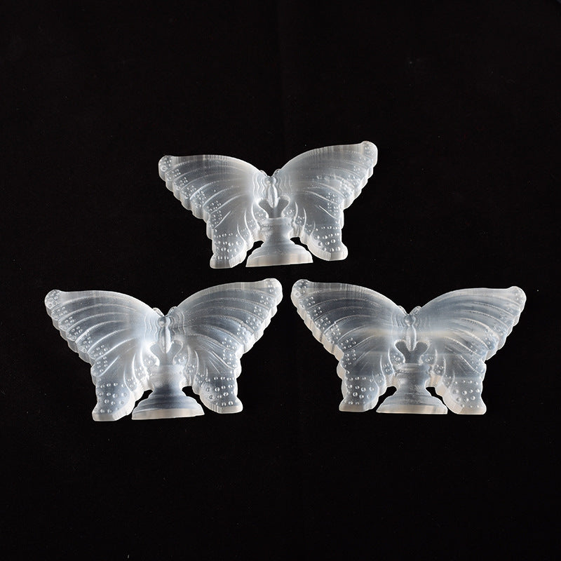 Selenite Butterfly Gypsum Morocco Transparent Handicraft Ornaments Home Decor